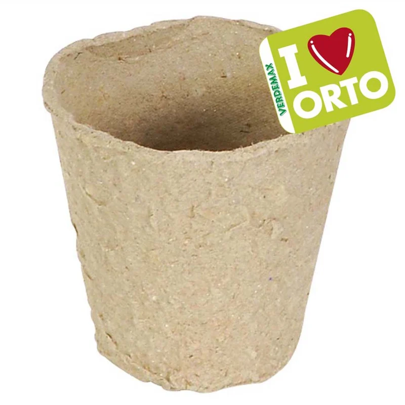 Vasetti tondi biodegradabili Verdemax Ø6 cm confezione 12 pezzi