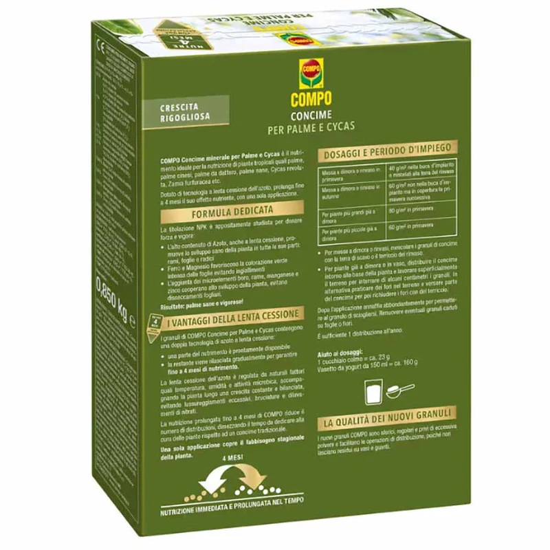 Concime COMPO a lenta cessione per palme e cycas 850g