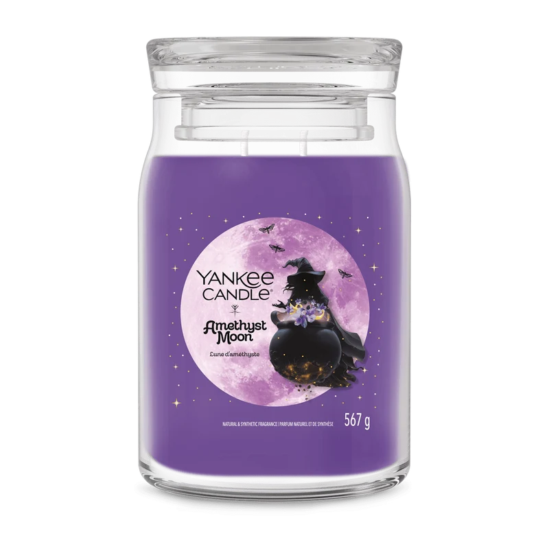 Candela profumata grande Amethyst Moon 567g Viola YANKEE CANDLE