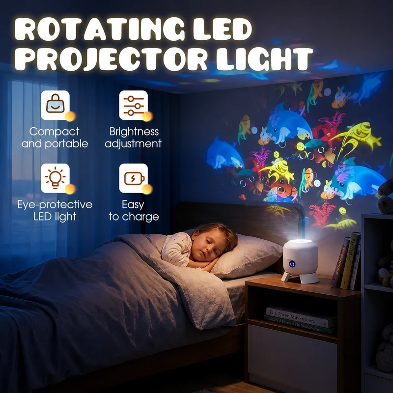 Ceiling Star Lights Projector with Ocean and Rotating Night Effects