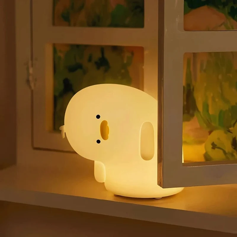 Silicone Night Light with Touch Control Rechargeable Battery Powered Animal Design