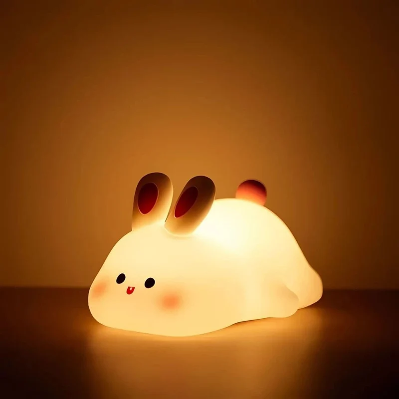 Silicone Night Light with Touch Control Rechargeable Battery Powered Animal Design