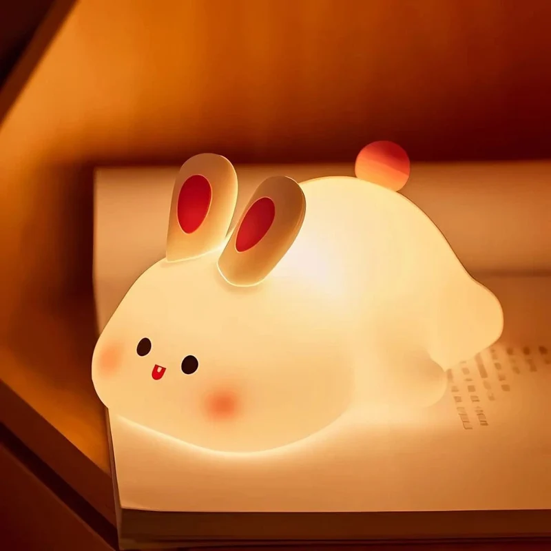 Silicone Night Light with Touch Control Rechargeable Battery Powered Animal Design