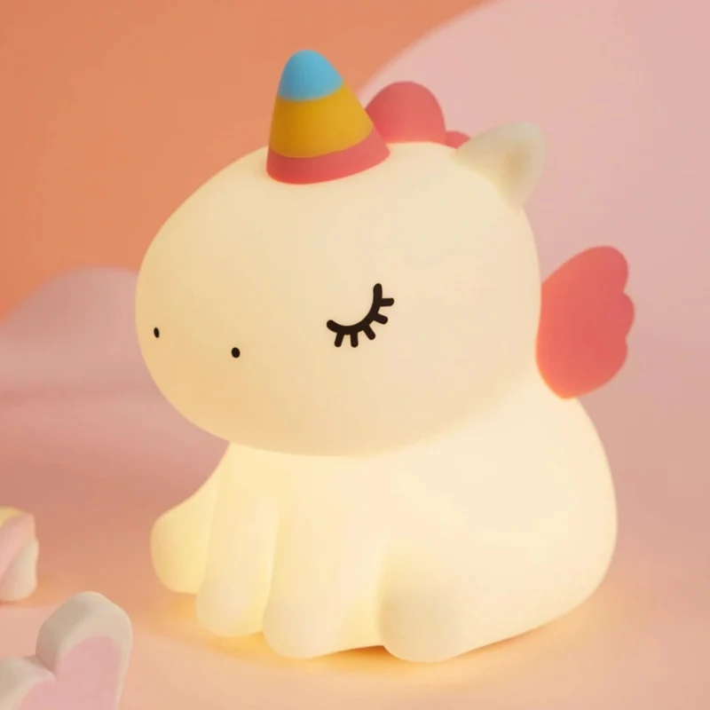 Silicone Night Light with Touch Control Rechargeable Battery Powered Animal Design