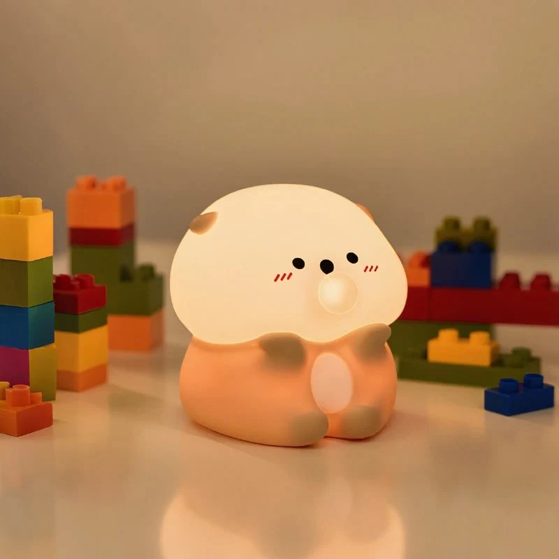 Silicone Night Light with Touch Control Rechargeable Battery Powered Animal Design
