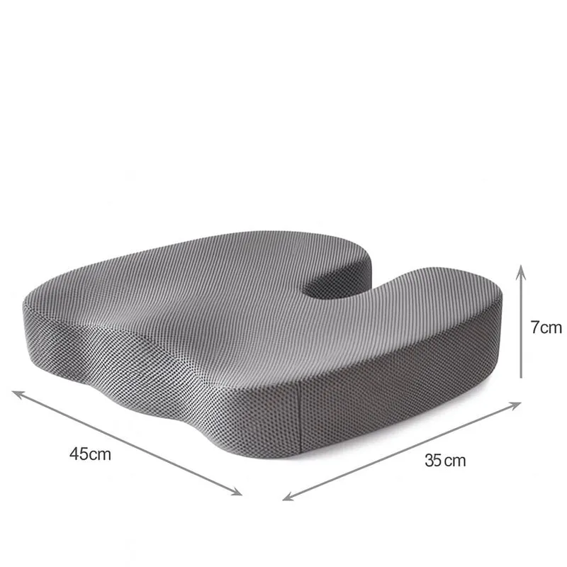 Desk Chair Seat Cushion with Memory Foam and Pressure Relief for Office and Car