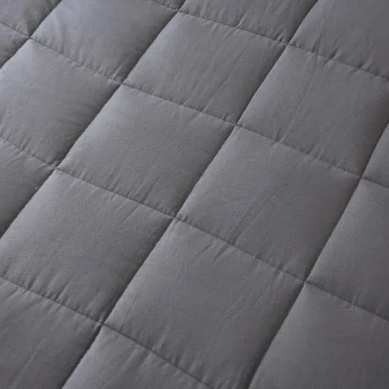 Weighted Blanket for Sleep Benefits with Quilted Grid Pattern and Even Pressure Distribution