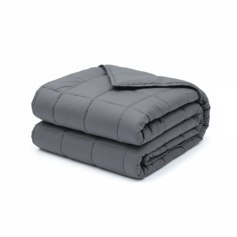 Weighted Blanket for Sleep Benefits with Quilted Grid Pattern and Even Pressure Distribution