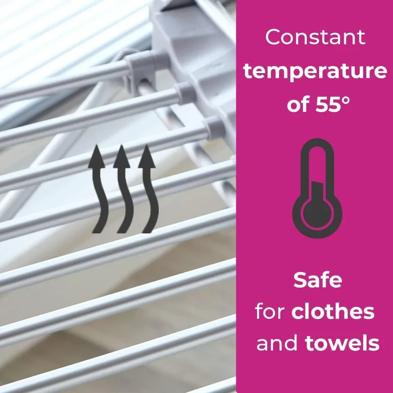 Portable Heated Clothes Dryer Foldable Indoor Laundry Rack