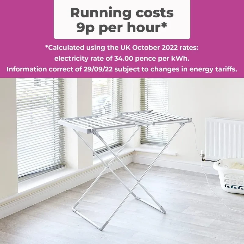 Portable Heated Clothes Dryer Foldable Indoor Laundry Rack