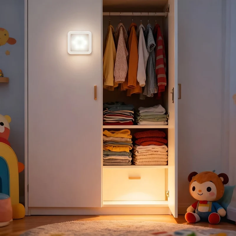 Motion Sensor Light with 6 LED Beads Battery Operated Wall Mounted Night