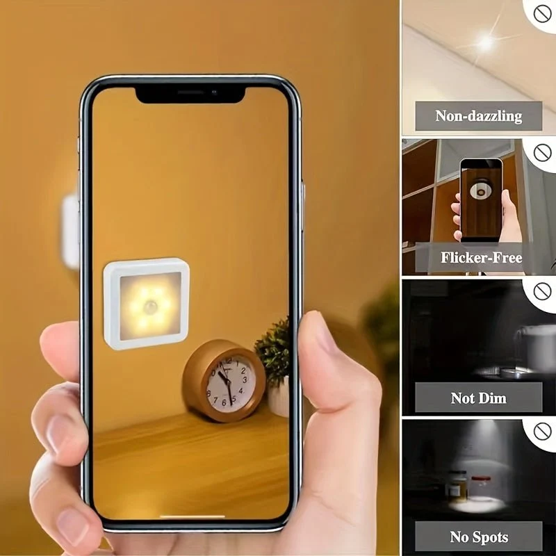 Motion Sensor Light with 6 LED Beads Battery Operated Wall Mounted Night