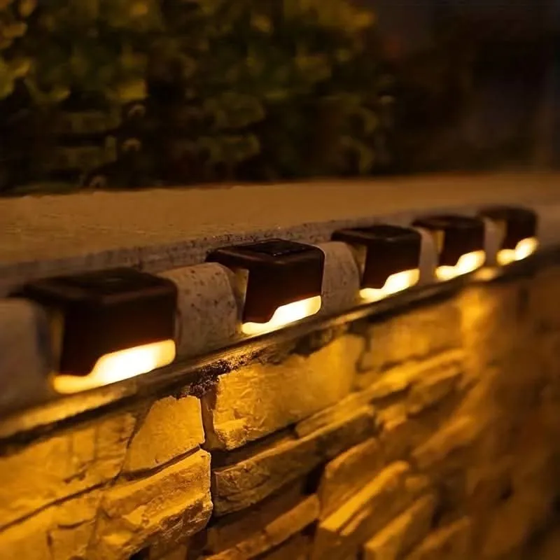 Solar Outdoor Lights with Deck and Step Mounting Powered Garden Lighting