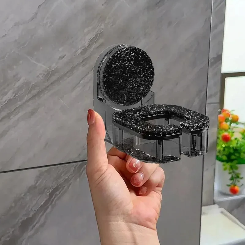 Wall Mounted Hair Dryer Holder with Suction Cup and No-Drill Installation