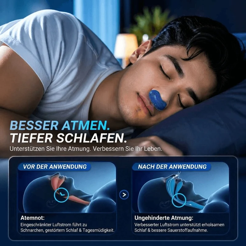 Anti Schnarchen | Hilfe gegen Schnarchen für die Nacht | Schnarchen verhindern | Atemlinde