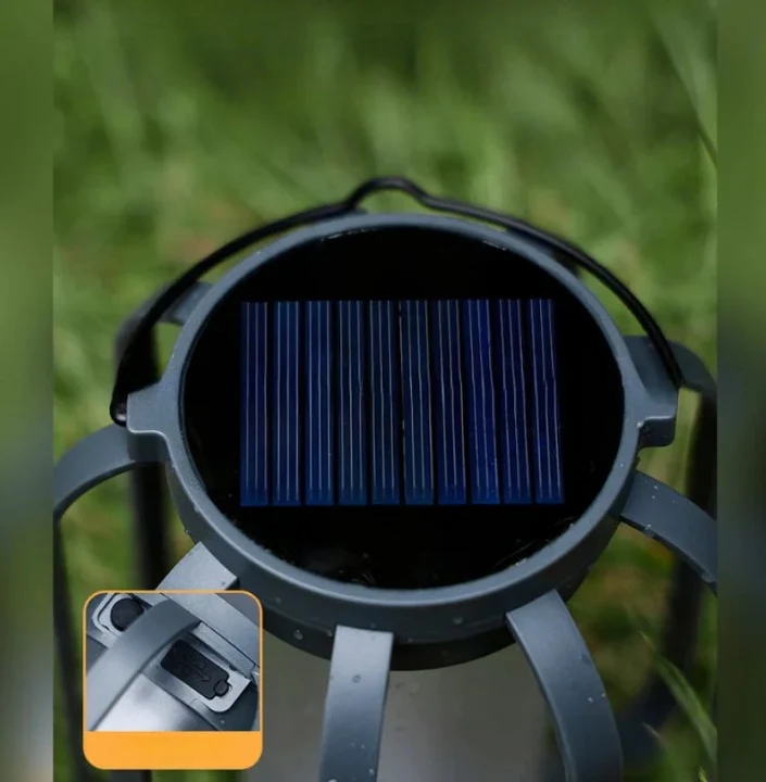 Solar Tuinlantaarn – 2 Stuks met Vlameffect & USB-C