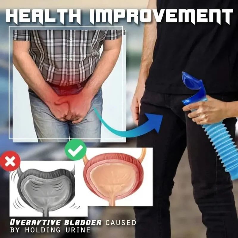 Urinoir voor Mannen – Opvouwbaar, 750 ml & Afsluitbaar Deksel