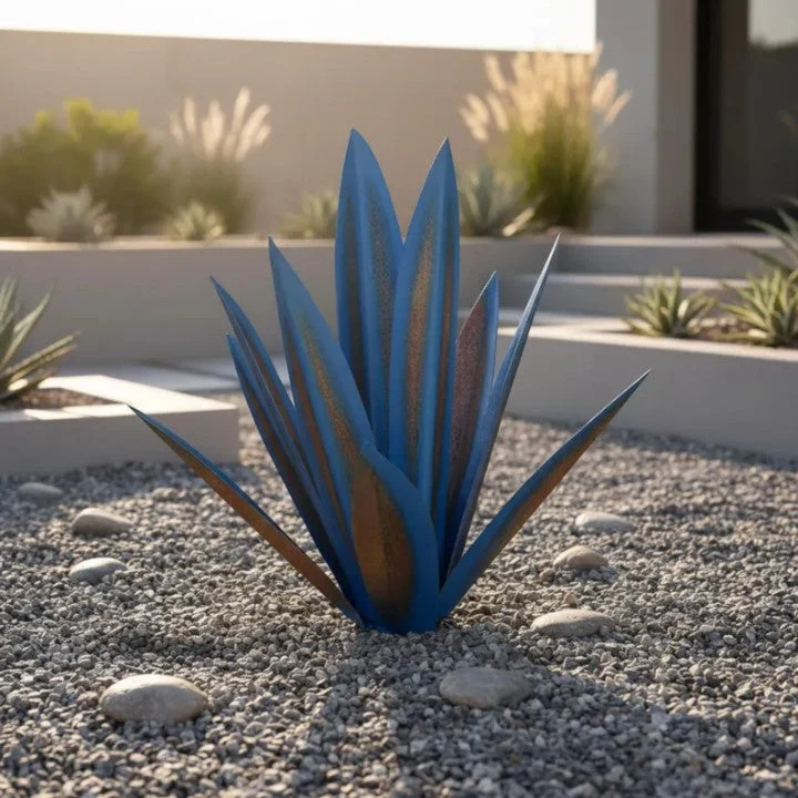 Metalen Agave – Weerbestendig Tuinbeeld met Decoratieve Roestlook