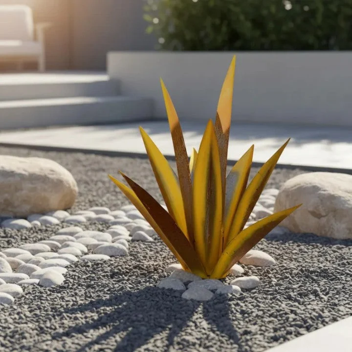 Metalen Agave – Weerbestendig Tuinbeeld met Decoratieve Roestlook