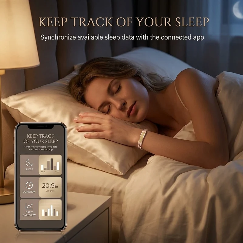 Fitness Tracker Dames – Stappenteller, Slaapregistratie & Elegant Design