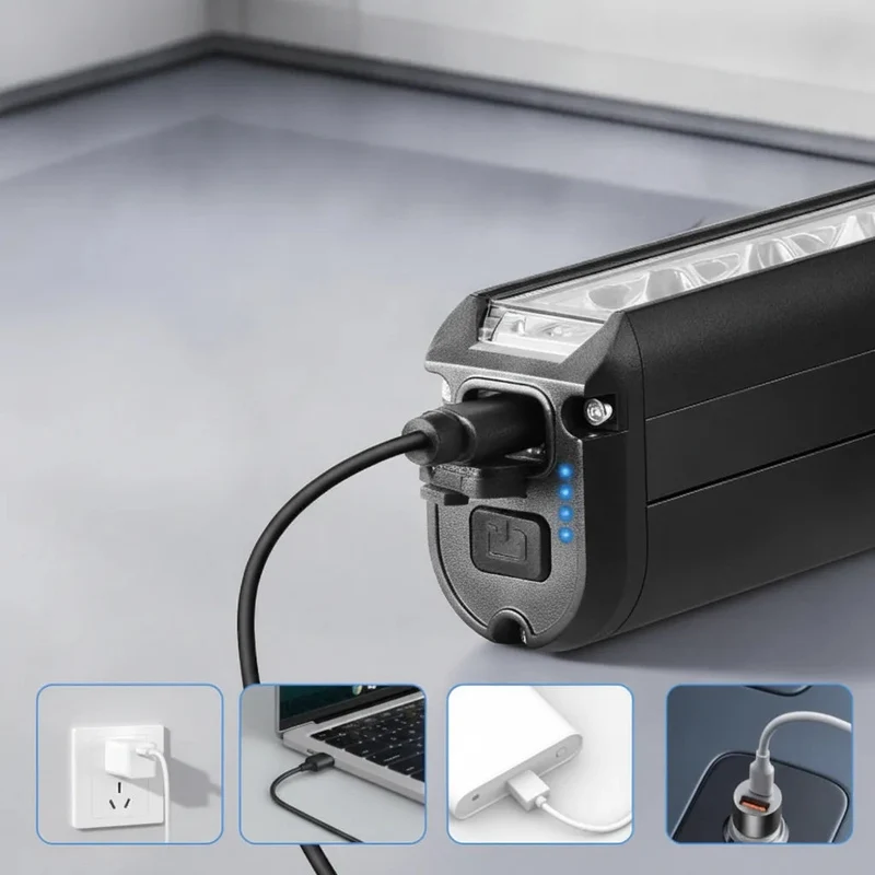 Fietsvoorlicht – 1400 Lumen, USB-Oplaadbaar & Weerbestendig