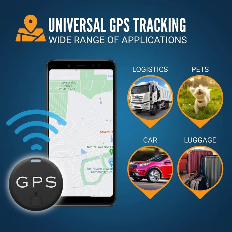 GPS Tracker – Magnetisch Design, App-Tracking & Zoekalarm