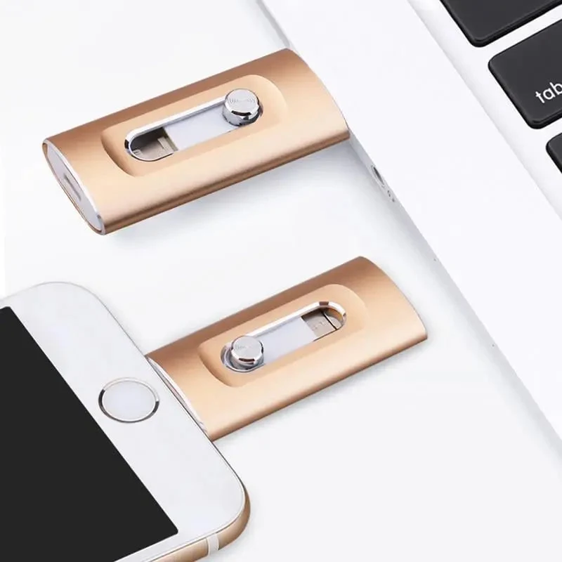 USB Stick 256GB – 3-in-1 Opslag voor iPhone, Smartphone & PC