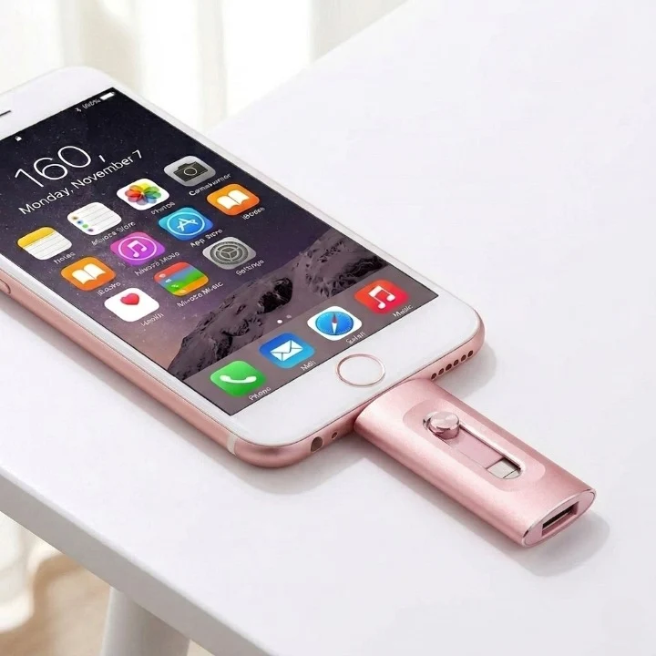USB Stick 256GB – 3-in-1 Opslag voor iPhone, Smartphone & PC