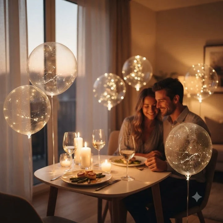 LED Ballonnen – 10 Stuks met Lichtsnoer voor Feesten & Bruiloften