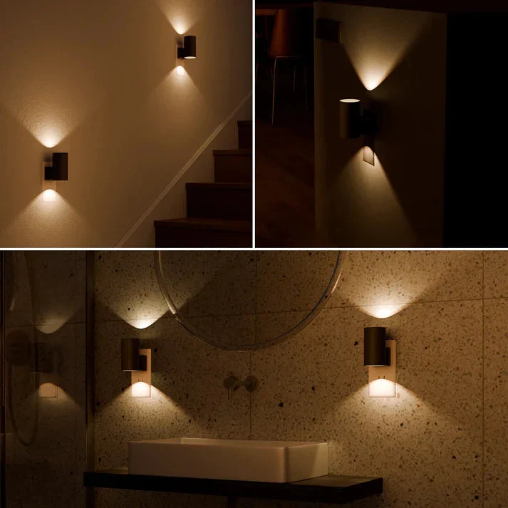 Wandlamp Stopcontact LED Dimbaar Dag Nacht Sensor 10W Warm Licht Slaapkamer Hal | Sansoti
