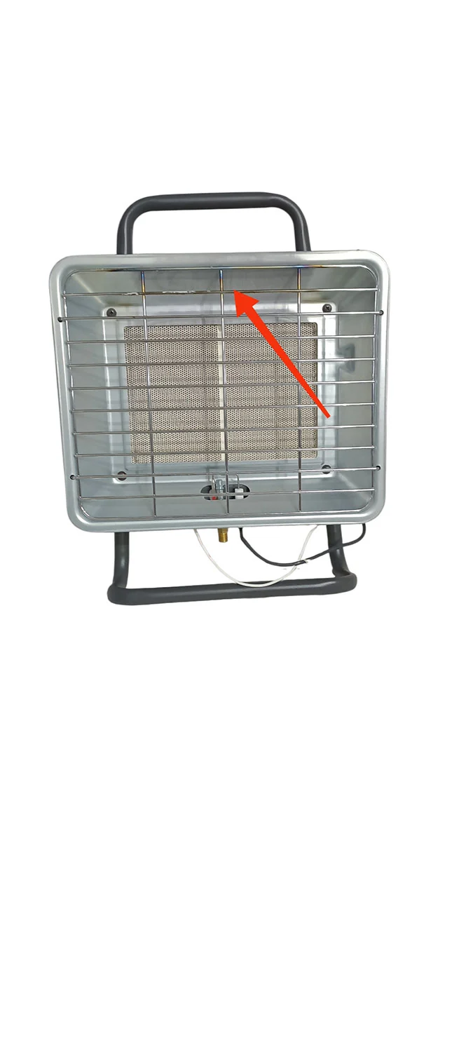 Stufa a Gas Gpl da Interno con Supporto 3,5kW Qlima FGHX145 Silver e Nero Seconda Scelta