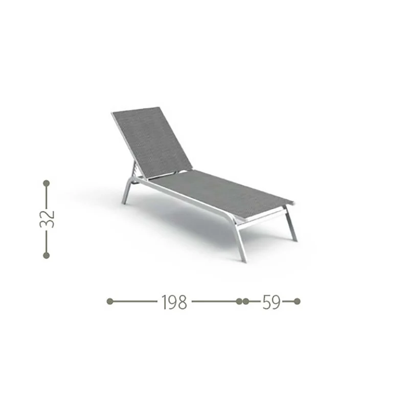 Lettino Step Charcoal Talenti