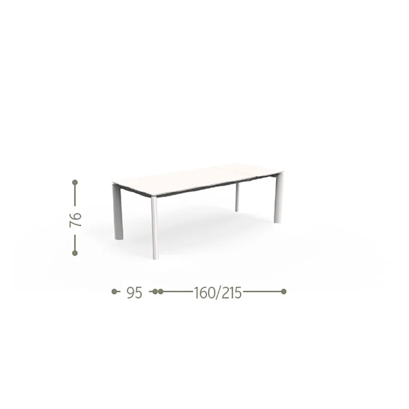 Tavolo allungabile Milo Tortora 160/215x95cm Talenti