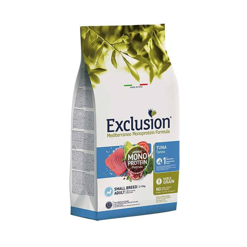 Alimento secco per cani Adult small Mediterraneo Tonno 500g Exclusion