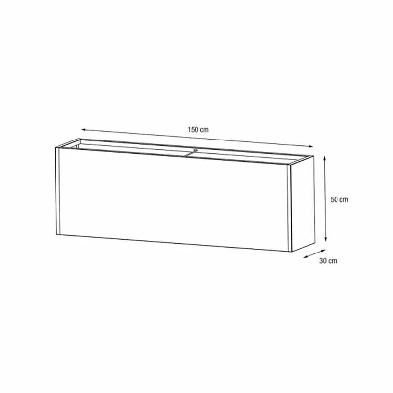 Fioriera Herstera Metal Planter 30 Antracite 150x30x50cm 08972802