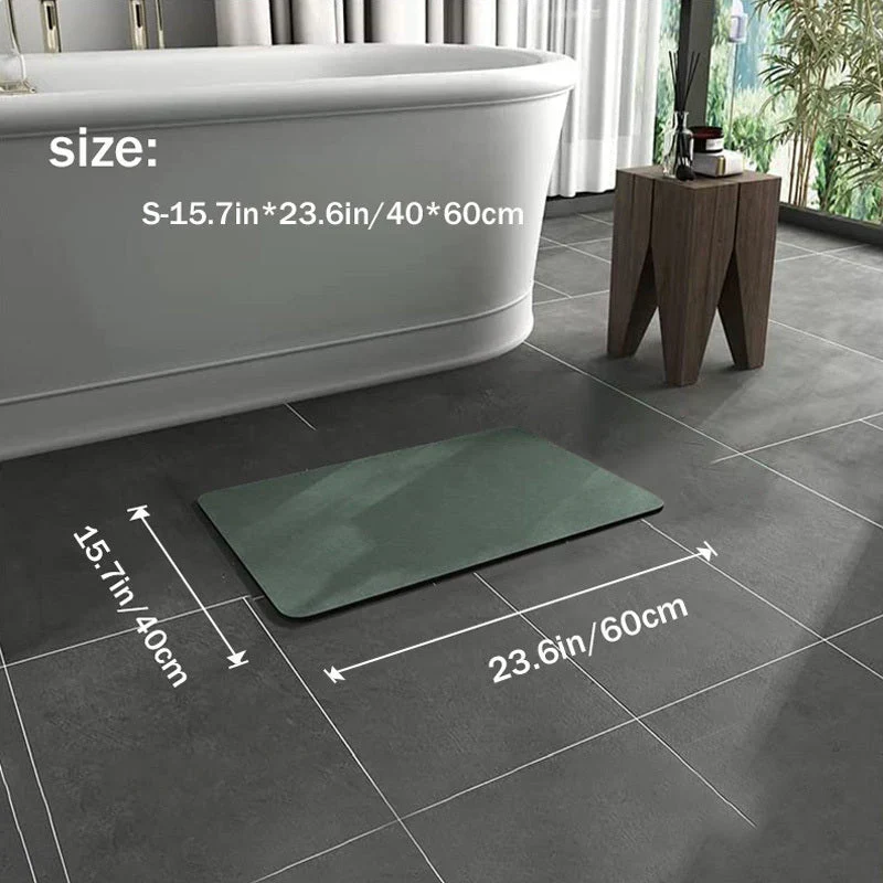 Tapis Bain Diatomite - Antidérapant, Séchage Rapide