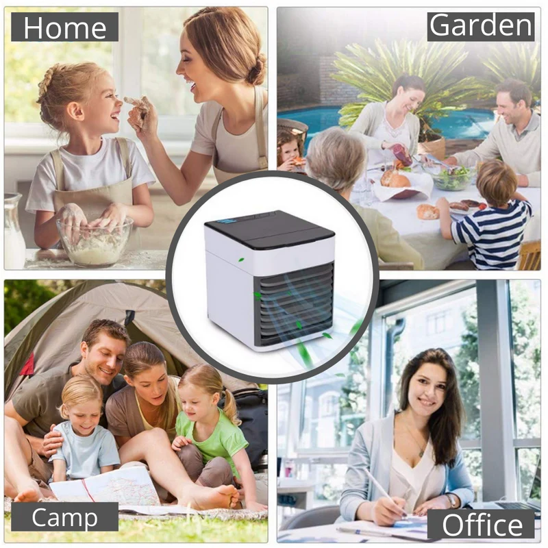 Mini Climatiseur Portable 3 en 1: Refroidisseur, Humidificateur, Purificateur