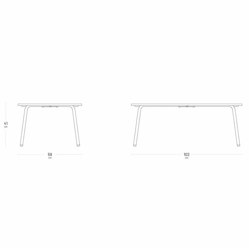 Tavolo da caffè Lafuma Vence Titan 102x59cm LFM5281.7782