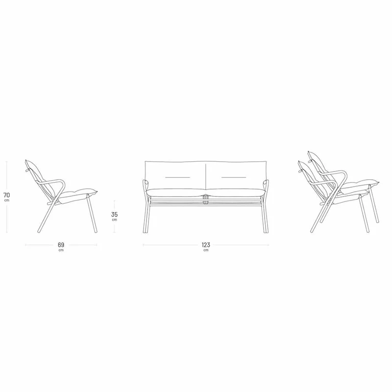 Panca bassa Lafuma Vence BeComfort grigio Dark grey LFM5348.8902