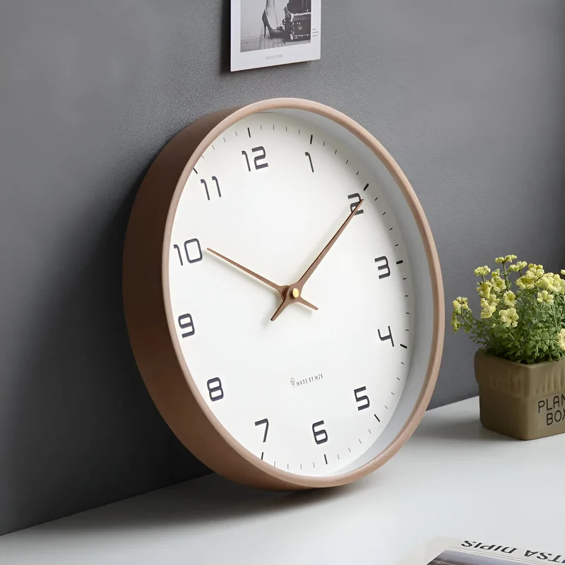 Horloge Murale Bois Ronde Nordique