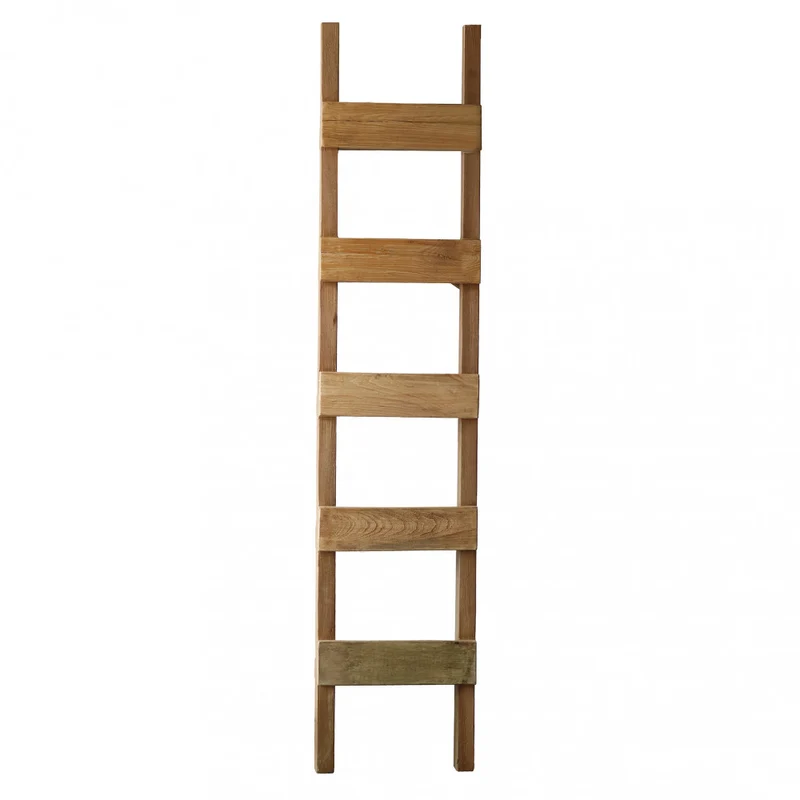 Fioriera verticale scala in legno riciclato 35x10xH170 cm fisso arredo giardino