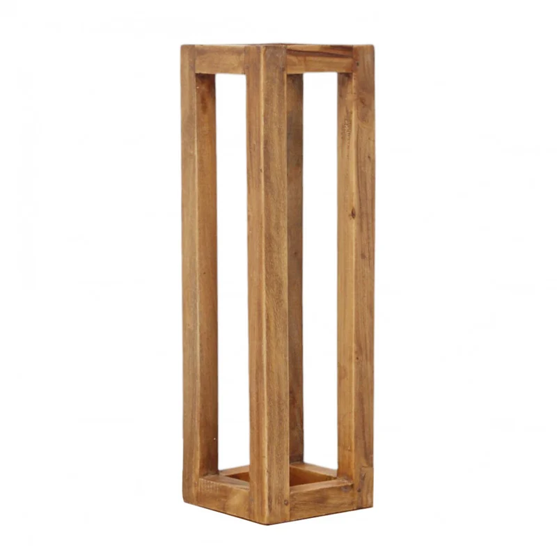 Fioriera piccola in legno riciclato fissa 18x18xH60 cm Cecilin