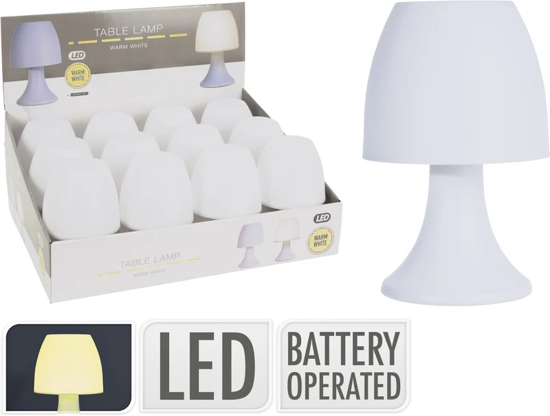 LAMPADA DA TAVOLO A LED 19CM BIANCA