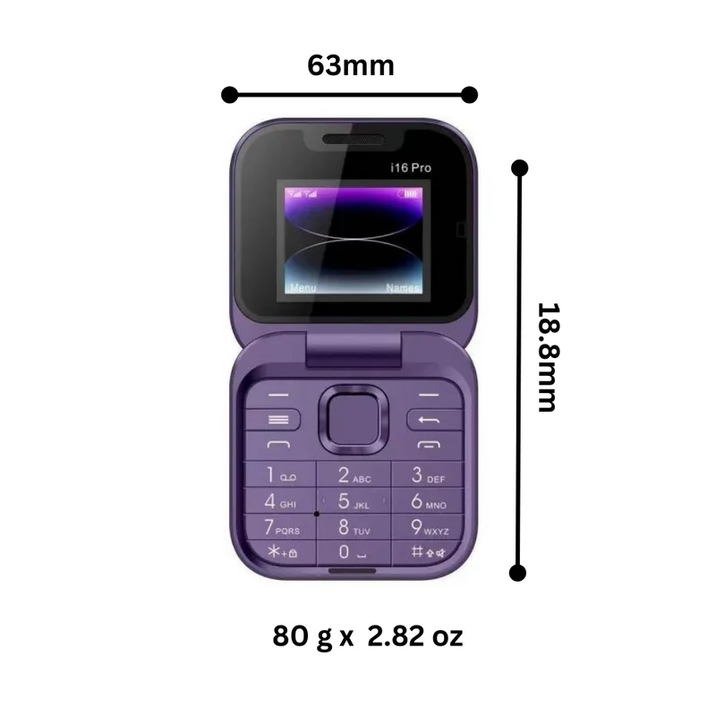 Téléphone portable pliable Dual Sim compact polyvalent