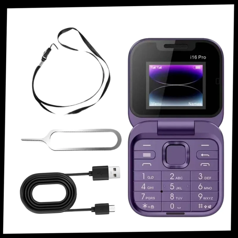 Téléphone portable pliable Dual Sim compact polyvalent