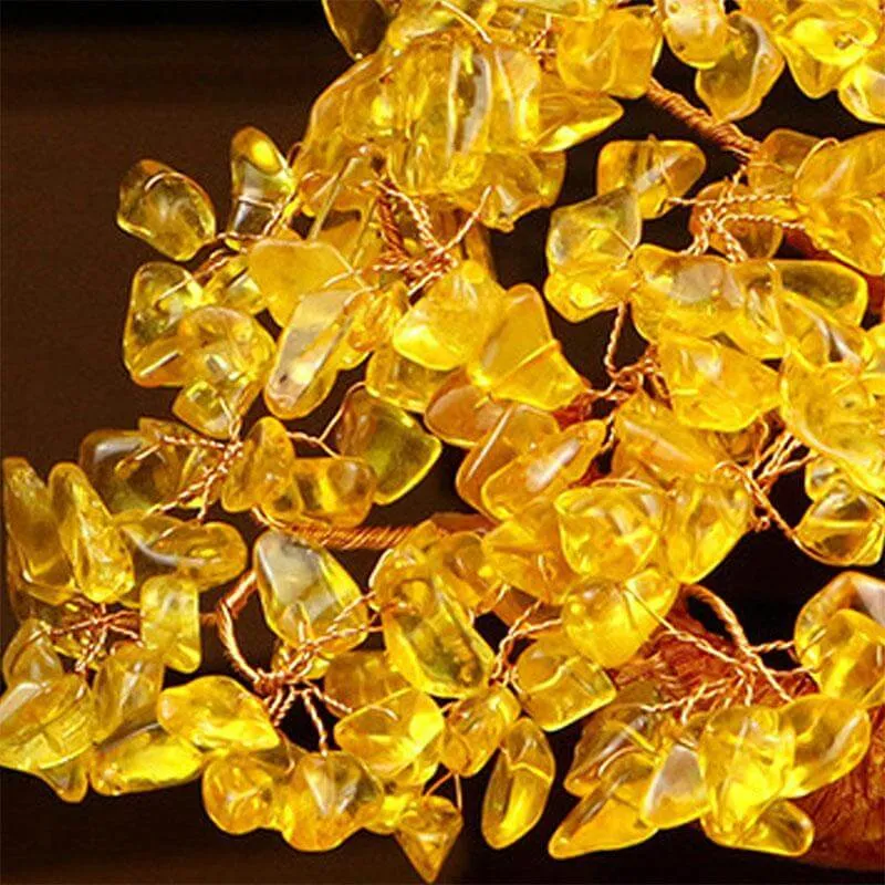 Arbre à Argent Citrine - Feng Shui - Décoration Pierre Précieuse
