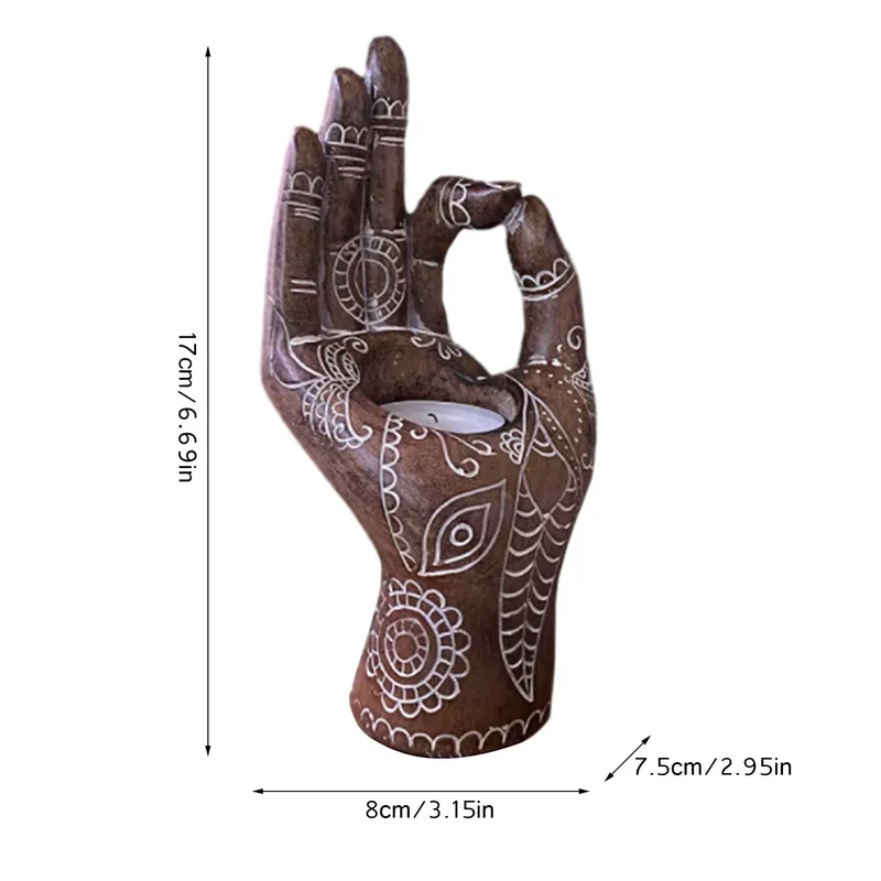 Bougeoir Main Bouddha - Déco Zen - Sérénité