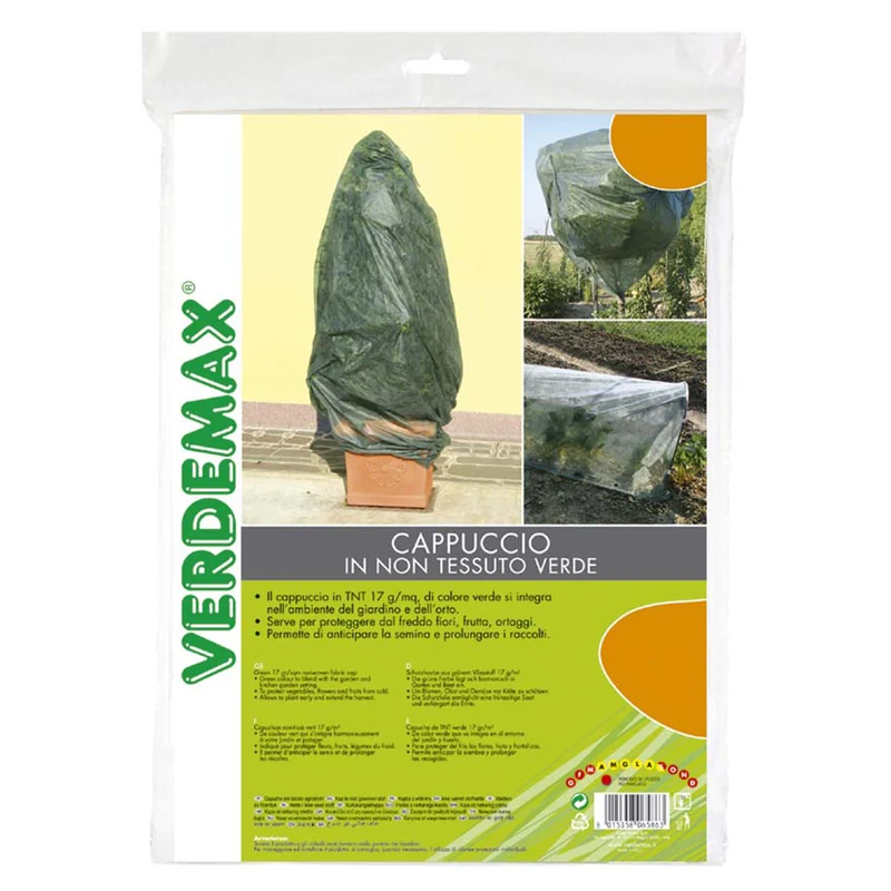 Cappuccio in TNT verde 2x1,6 m Verdemax (busta 2 pz) V006587