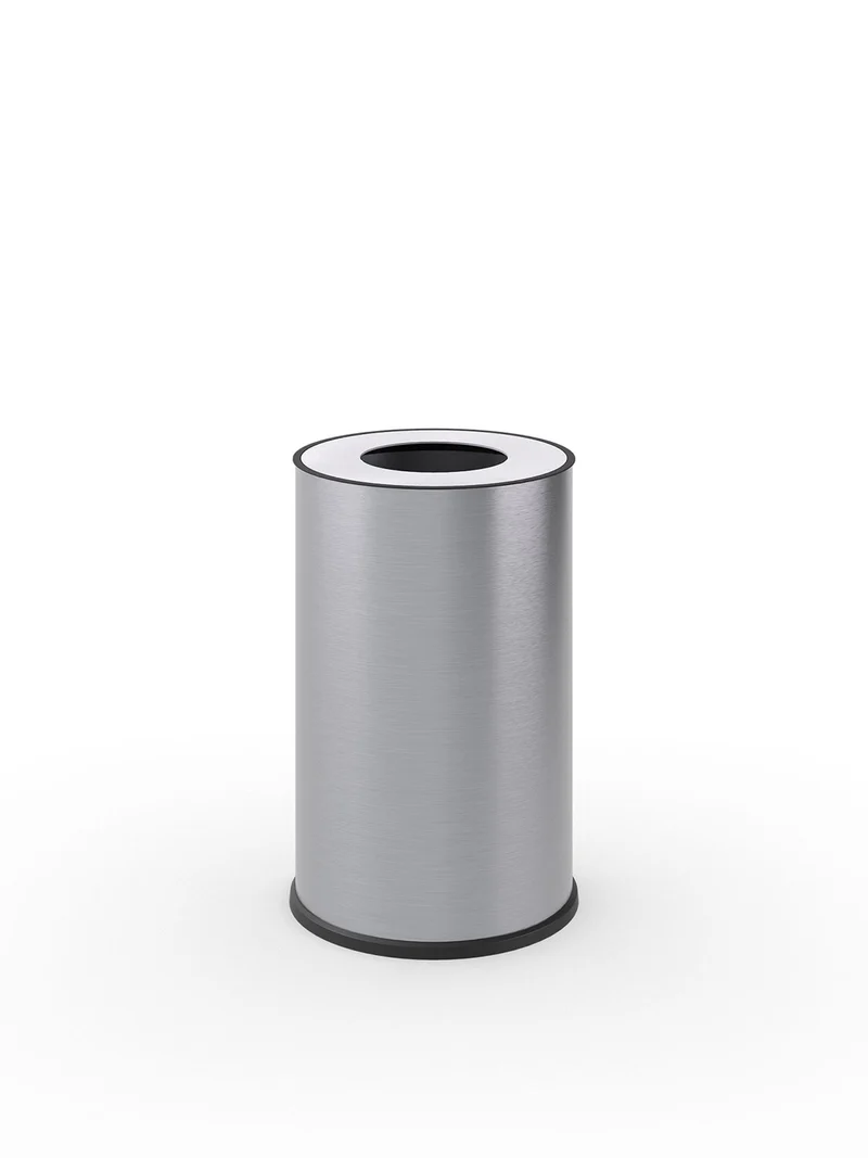 Pattumiera a Bidone Ø 45,5x70,5 cm 1 Scomparto 100 L in Acciaio Inox Satinato