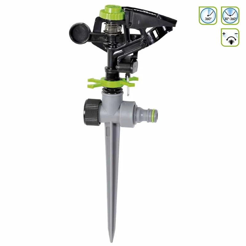 Irrigatore pulsante plastica 360 ° o a settore Verdemax V009542